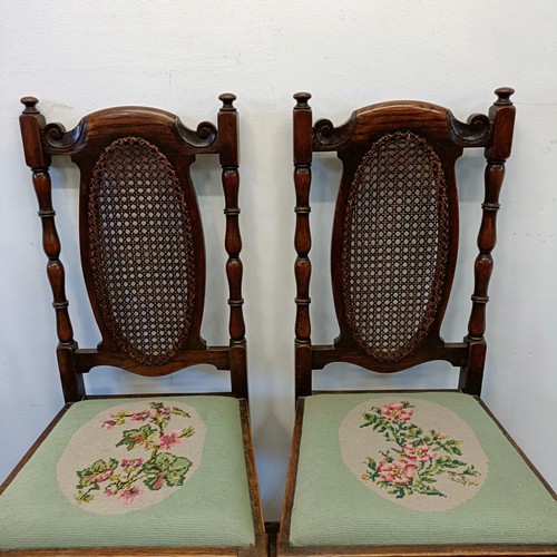 1220 - A set of four oak chairs, and assorted other chairs (14)