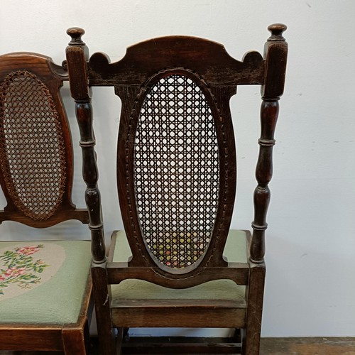 1220 - A set of four oak chairs, and assorted other chairs (14)