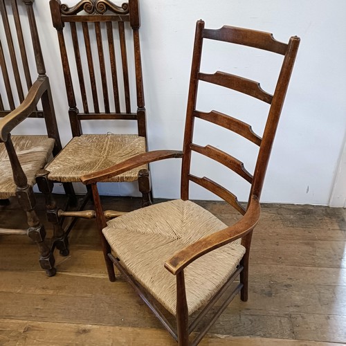 1220 - A set of four oak chairs, and assorted other chairs (14)