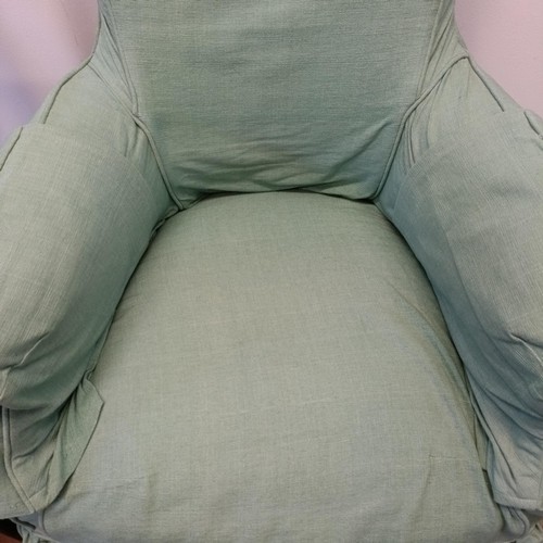 1244 - An early 20th century armchair, and an oak single chair (2)