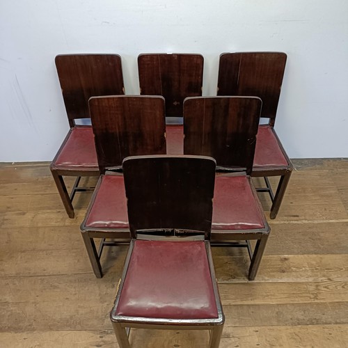 1209 - A set of six Art Deco style dining chairs (6)