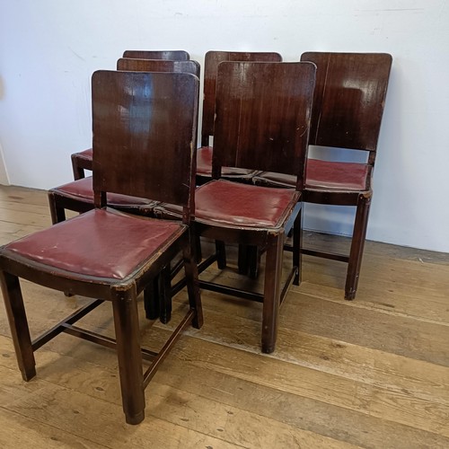 1209 - A set of six Art Deco style dining chairs (6)