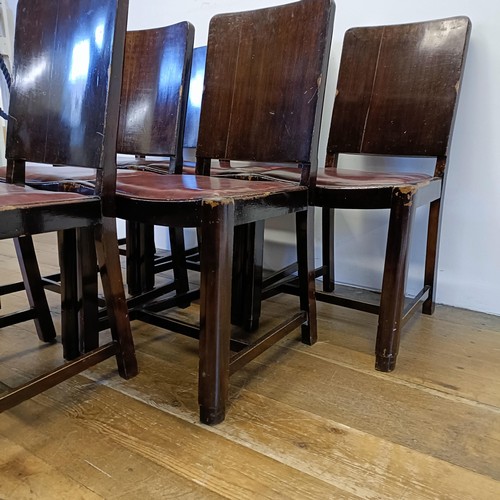 1209 - A set of six Art Deco style dining chairs (6)