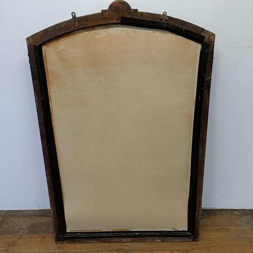 1324 - An early 20th century painted gilt gesso overmantel mirror, 120 x 84 cm