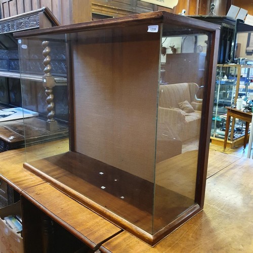 1235 - An oak and glass display case, 102 cm wide