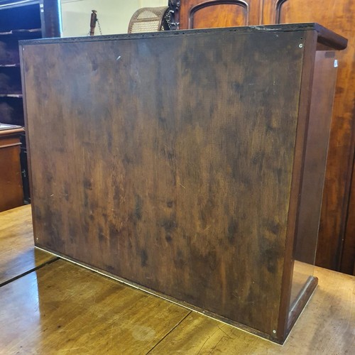 1235 - An oak and glass display case, 102 cm wide