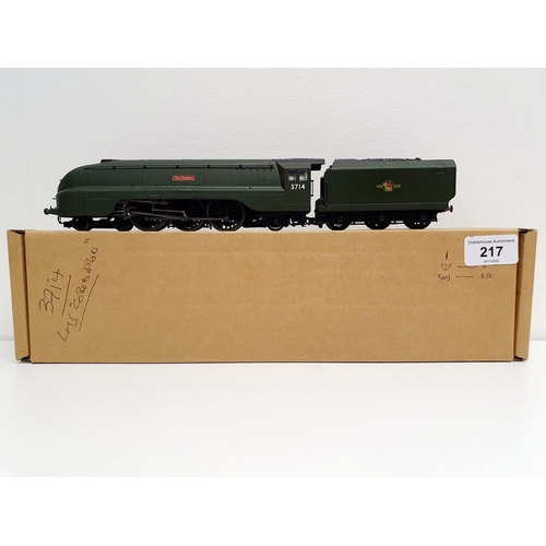 217 - A Hornby OO gauge 4-6-2 locomotive and tender, No R2179, in a later box  Provenance: From a vast sin... 