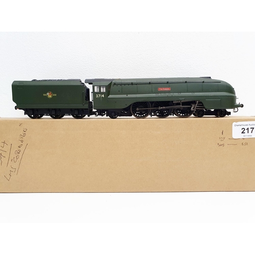 217 - A Hornby OO gauge 4-6-2 locomotive and tender, No R2179, in a later box  Provenance: From a vast sin... 