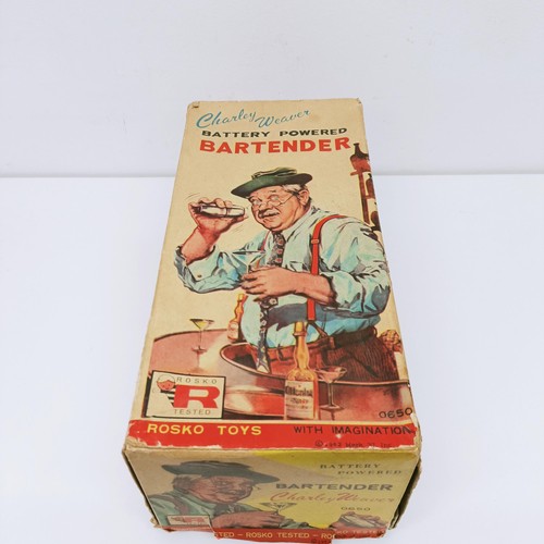 5 - A Rosko Toys Battery Powered Bar tender, boxed  Provenance: From a vast single owner collection of O...