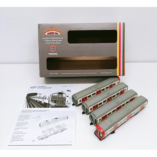 48 - A Bachmann OO gauge London Underground S Stock motorised four car train pack, No 35-990, boxed  Prov... 