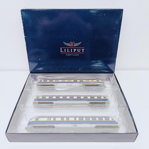 77 - A Liliput OO gauge three car train set, No L112603, boxed  Provenance: From a vast single owner coll... 