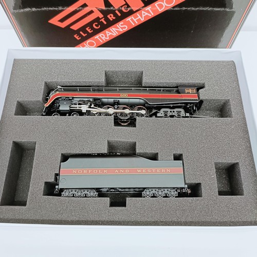 110 - A MTH HO gauge 4-8-4 locomotive and tender, No 80-3148-1, boxed Provenance: From a vast single owner... 