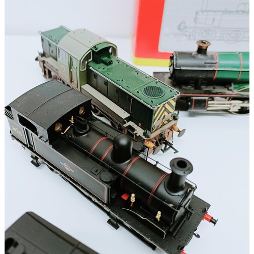 242 - A Hornby OO gauge 0-6-0 locomotive, No R2165B, boxed, and four OO gauge locomotives, and three tende... 