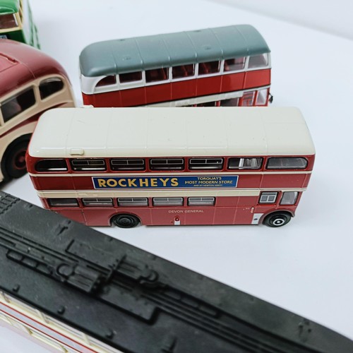 281 - Assorted die-cast buses, various makes and models, and large collection of empty boxes (10 boxes)  P... 