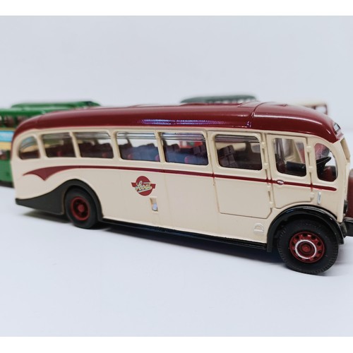 281 - Assorted die-cast buses, various makes and models, and large collection of empty boxes (10 boxes)  P... 