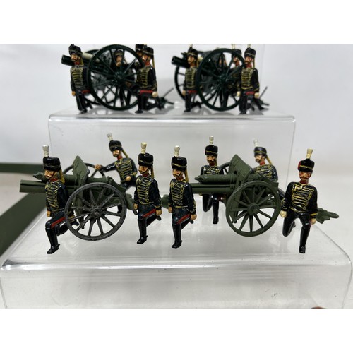 309 - A Britains type set, of Regiment with Artillery, and two other sets (3)