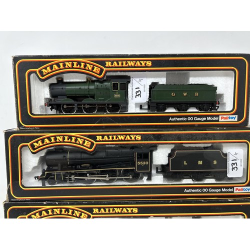 331 - A Palitoy Mainline Railways OO gauge 4-6-0 locomotives, No 37-065, No 37-051, No 37-058 and No 37-09... 