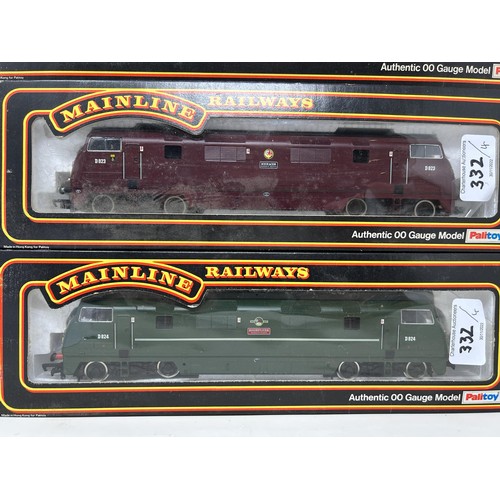 332 - A Palitoy Mainline Railways OO gauge locomotive, No 37-073, No 37-064, No 37-052 and No 37-060, all ... 