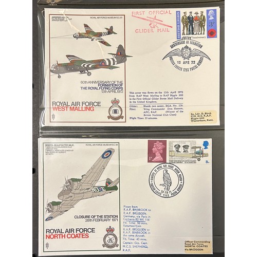 668 - A collection of RAF and aviation related first day covers, many with signatures, in four albums (4)