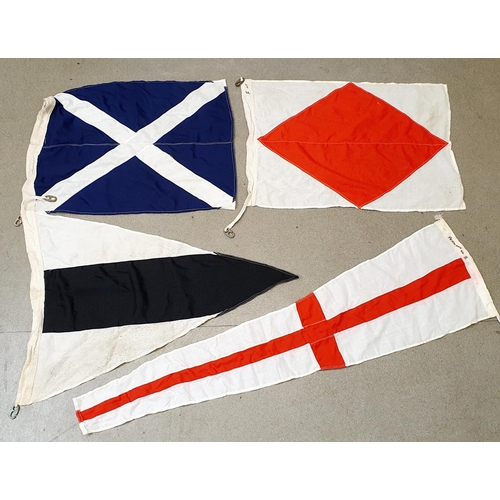 405 - Assorted nautical and ship's flags (box) Provenance: From a collection of medals and militaria amass... 