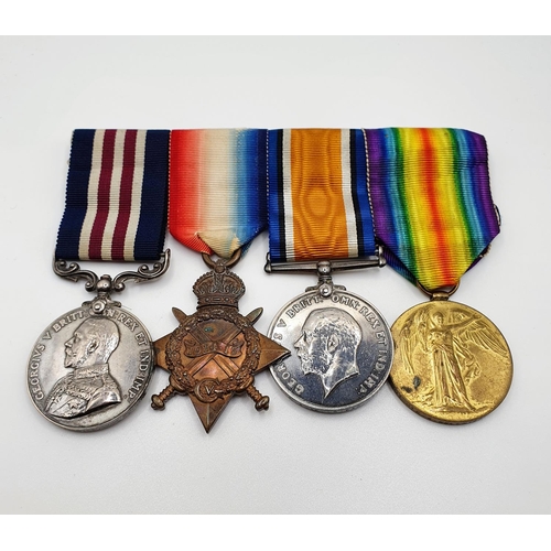 428 - A group of four medals, awarded to 13801 Pte A G Wellsteed 7/Wiltshire Regiment, comprising a Milita... 