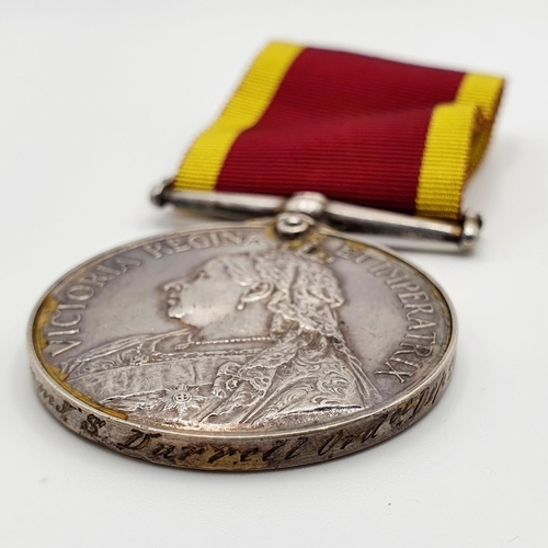 464 - A China 1900 medal, awarded to Major & Dy Commy S Durrell Ord Dep N Circle, engraved in running scri... 