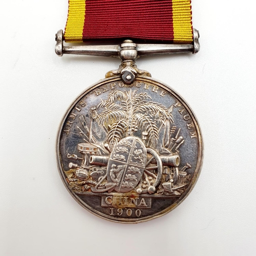 464 - A China 1900 medal, awarded to Major & Dy Commy S Durrell Ord Dep N Circle, engraved in running scri... 