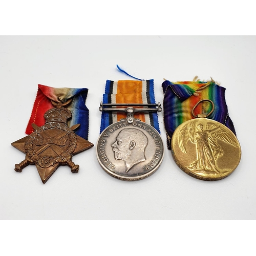 467 - A 1914-15 Star trio, awarded to 11082 Pte P T Wiltshire, Wiltshire Regiment  Provenance: From a coll... 