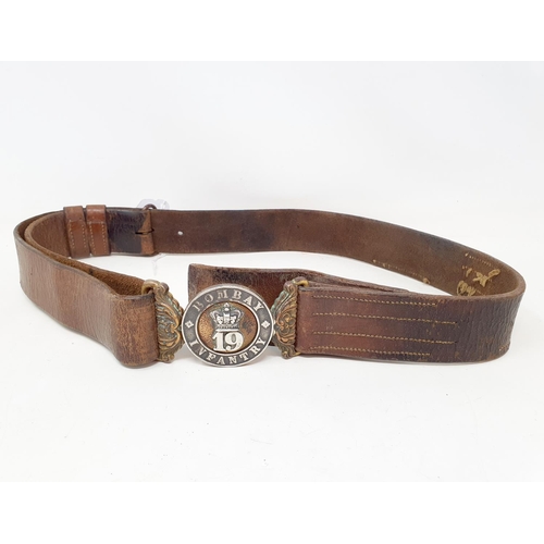 511 - A Victorian Bombay Infantry belt  Provenance: From a collection of medals and militaria amassed by i... 