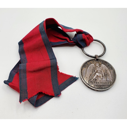 538 - A Waterloo medal, awarded to Major George Evatt 55th Foot
Note: Major Evatt was the only member of t... 