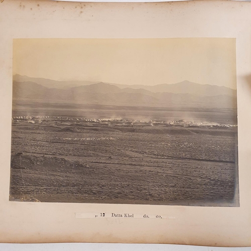 541 - An album of late 19th century monochrome photographs, the Tochi Valley Expedition, the inside front ... 