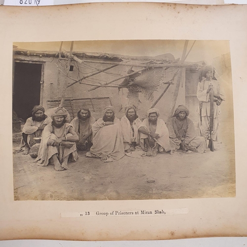 541 - An album of late 19th century monochrome photographs, the Tochi Valley Expedition, the inside front ... 