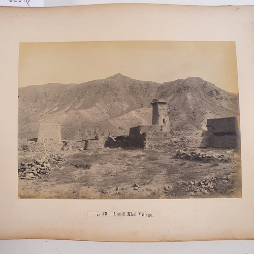 541 - An album of late 19th century monochrome photographs, the Tochi Valley Expedition, the inside front ... 