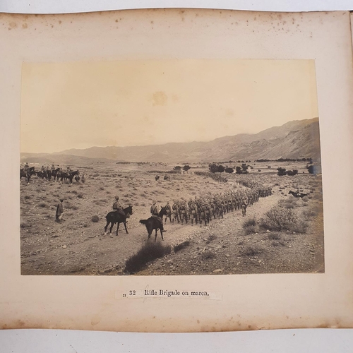 541 - An album of late 19th century monochrome photographs, the Tochi Valley Expedition, the inside front ... 