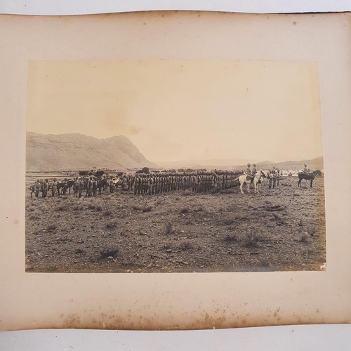 541 - An album of late 19th century monochrome photographs, the Tochi Valley Expedition, the inside front ... 