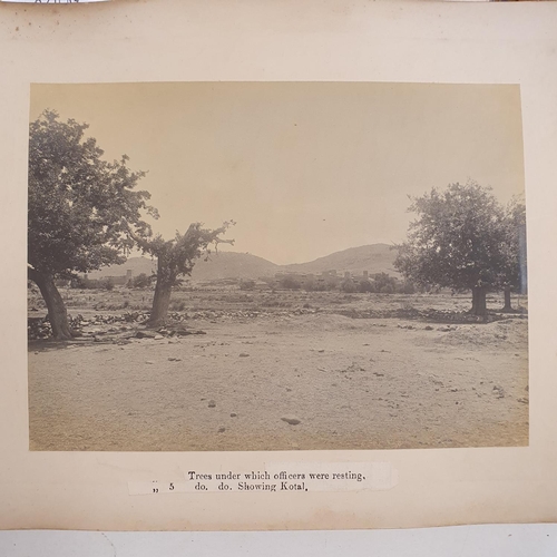 541 - An album of late 19th century monochrome photographs, the Tochi Valley Expedition, the inside front ... 