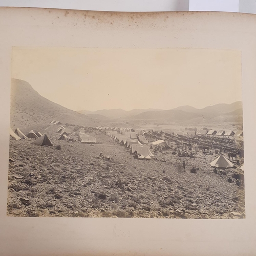 541 - An album of late 19th century monochrome photographs, the Tochi Valley Expedition, the inside front ... 