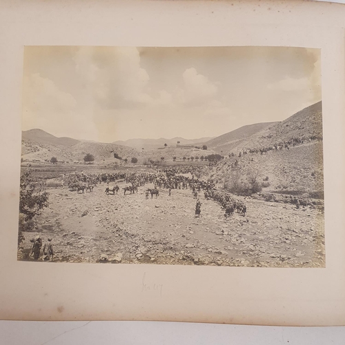 541 - An album of late 19th century monochrome photographs, the Tochi Valley Expedition, the inside front ... 