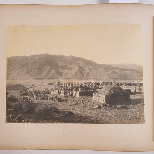 541 - An album of late 19th century monochrome photographs, the Tochi Valley Expedition, the inside front ... 