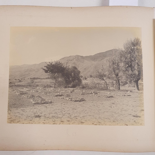 541 - An album of late 19th century monochrome photographs, the Tochi Valley Expedition, the inside front ... 