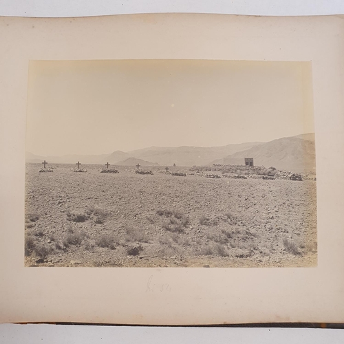 541 - An album of late 19th century monochrome photographs, the Tochi Valley Expedition, the inside front ... 