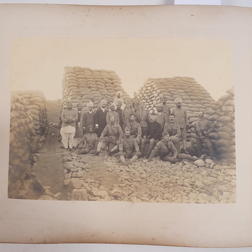 541 - An album of late 19th century monochrome photographs, the Tochi Valley Expedition, the inside front ... 