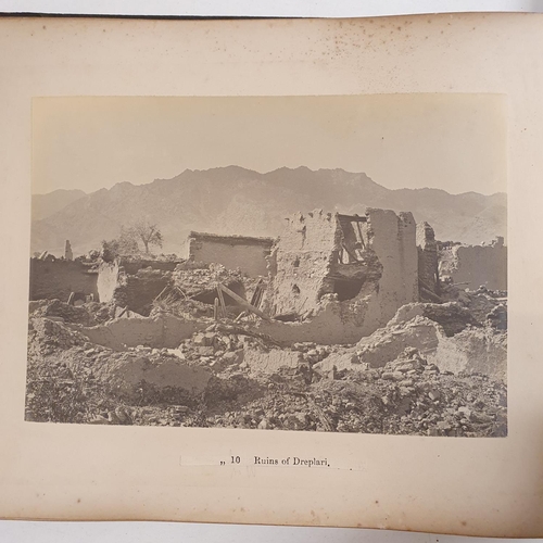 541 - An album of late 19th century monochrome photographs, the Tochi Valley Expedition, the inside front ... 