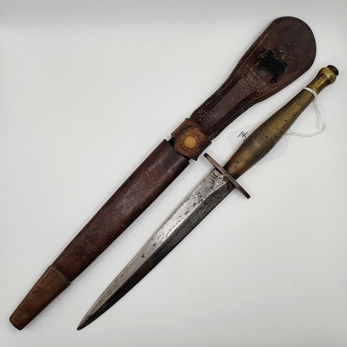 551 - A Fairbairn & Sykes Type 2 fighting knife, the blade engraved for Wilkinson Sword London and The F-S... 