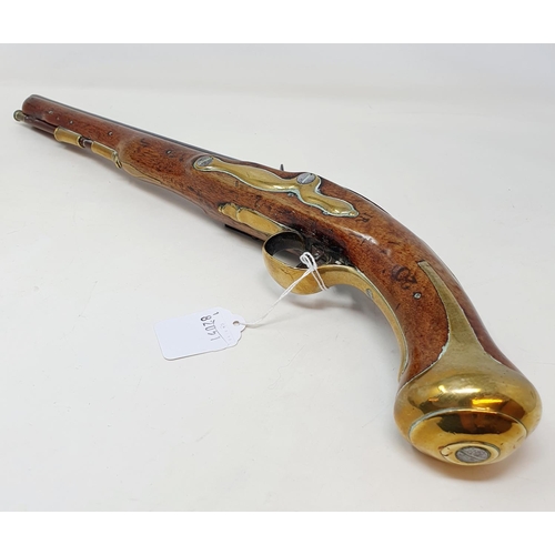 552 - A George III Tower flintlock pistol, the 30.5 cm barrel having a breech with proof stamps, the lock ... 