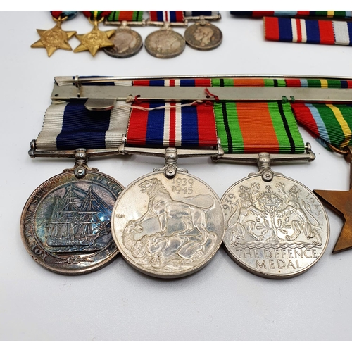 556 - A group of five medals, awarded to MX.45078 S W H Thompson CPO WR HMS Fortitude, comprising a 1939-1... 