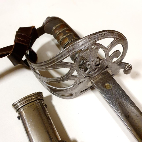 575 - A Light Infantry sword, the blade marked Samuel Brothers Outfitters 65 & 67 Ludgate Hill, London, wi... 