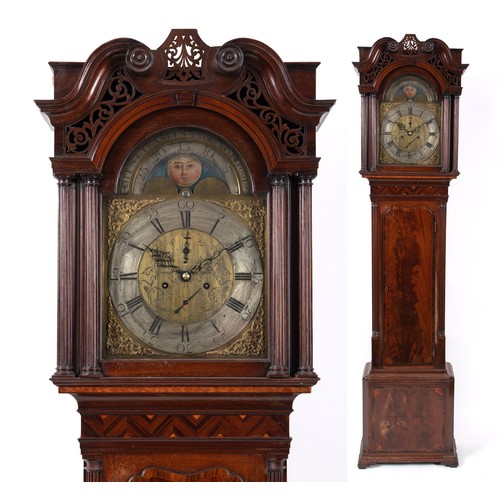 1264 - A longcase clock, the brass dial signed Henry Aspinwall, Liverpool having a silvered chapter ring wi... 