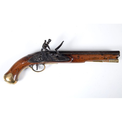 553 - A George III Tower flintlock pistol, the 23.5 cm barrel having a breech with proof stamps, the lock ... 