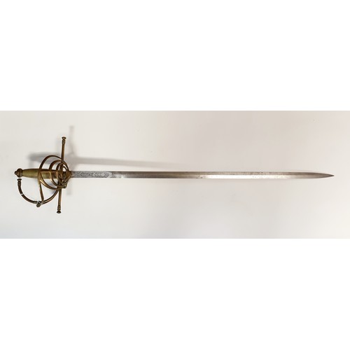 599 - ***Regretfully Withdrawn***A sword, with a pierced handguard, 95 cm